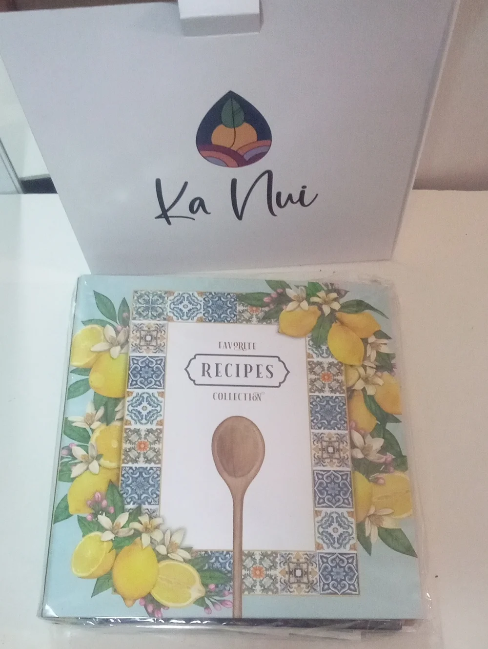 Recipes Collection Journal NWT Blue & Yellow Lemon Design Recipe Organizer